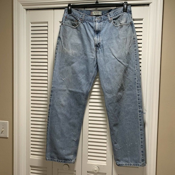 Levi's 550 Jean Y2K Distressed Vintage 100% Cotton Relaxed Fit Straight W38 L32 - Picture 2 of 12